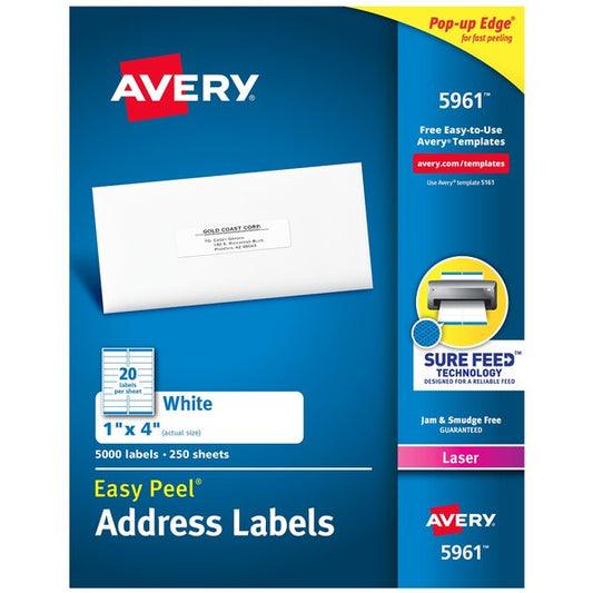 Easy Peel Address Labels, Sure F, PK5000