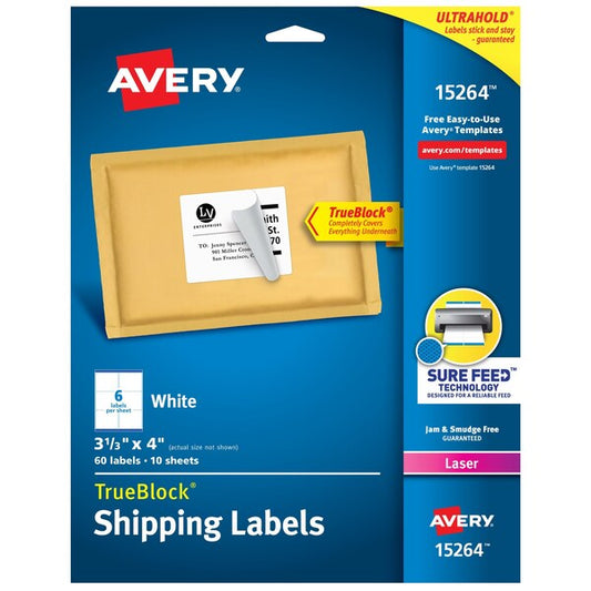 TrueBlock Shipping Labels, Sure Fe, PK60