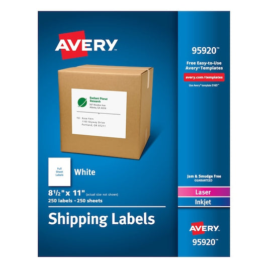 Shipping Address Labels, Laser and, PK250