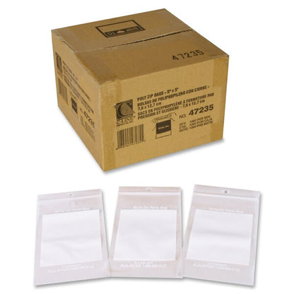 3" x 5" Reclosable Write-On Bags, PK 1000
