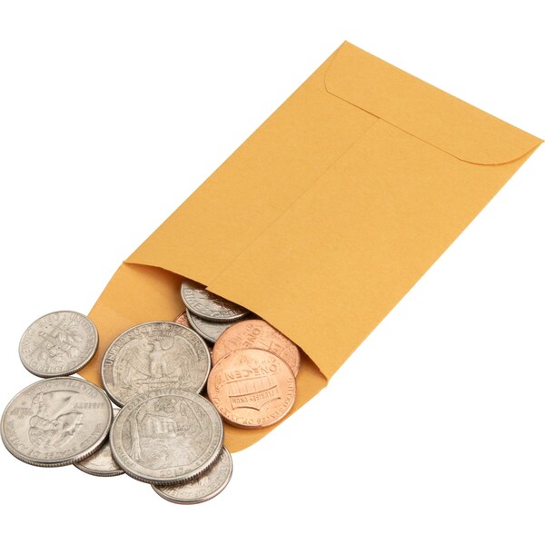 Envelope, Coin, No. 1, Kraft, PK500