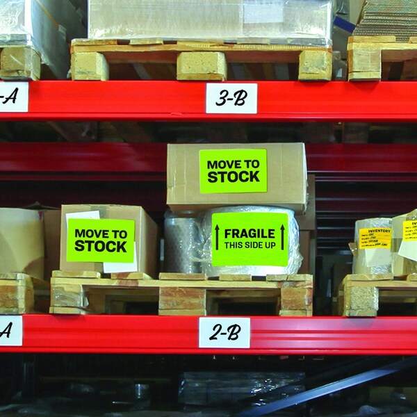 Neon Shipping Labels, Laser, 8-1/2", PK100