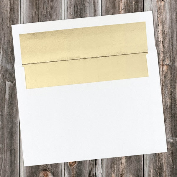 Envelope, Foil Lining, White with, PK25