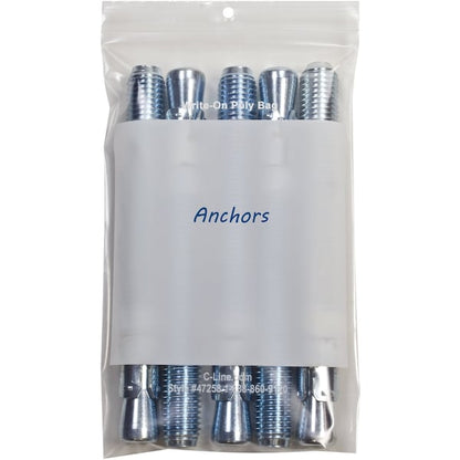5" x 8" Reclosable Write-On Bags, PK 1000