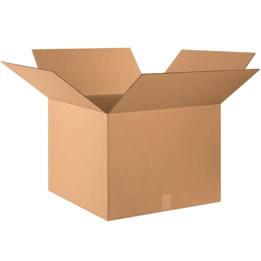 Corrugated Boxes, 24" x 24" x 18", Kraft, 10/Bundle