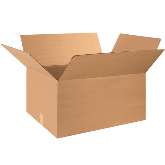 Corrugated Boxes, 28" x 18" x 12", Kraft, 15/Bundle