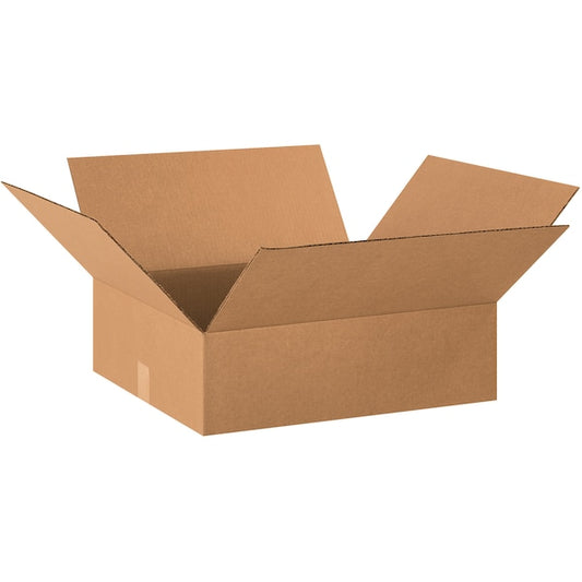 Flat Corrugated Boxes, 20" x 18" x 6", Kraft, 25/Bundle
