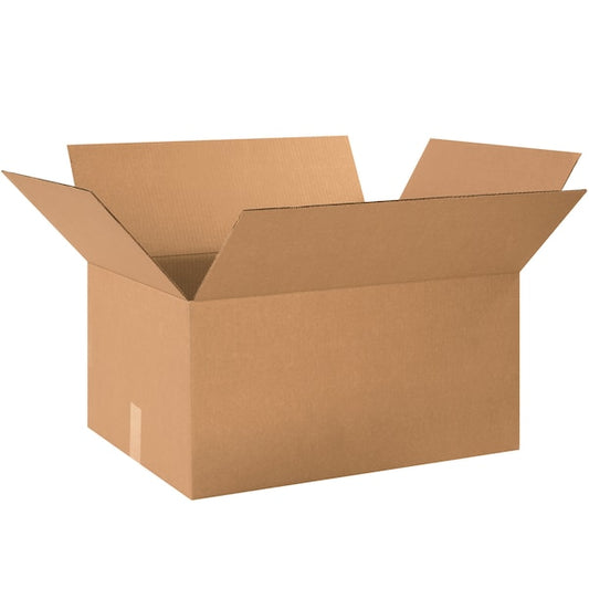 Corrugated Boxes, 24" x 18" x 12", Kraft, 10/Bundle