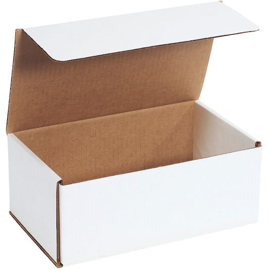 Corrugated Mailers, 10" x 6" x 4", White, 50/Bundle
