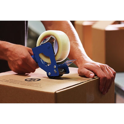 Tape Dispenser, Handheld, For Tape 2 in W, 3 in Core Dia, 11 3/4 in L, Pistol Grip, Blue