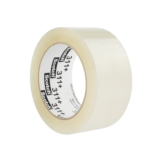 3M™ 311+ Cold Temperature Carton Sealing Tape, 2" x 110 yds., Clear, 36/Case