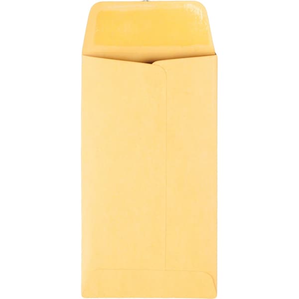 Gummed Envelopes, 3 3/8" x 6", Kraft, 5000/Case