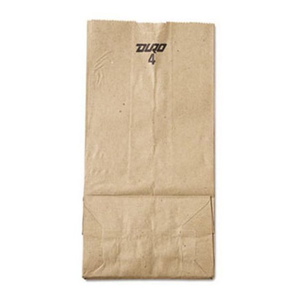 Grocery Bag Flat Bottom 4# Brown, Pk500