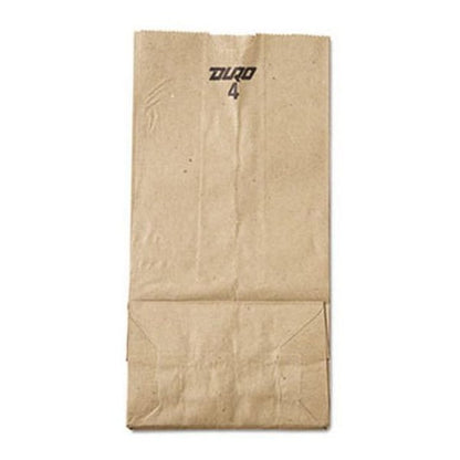 Grocery Bag Flat Bottom 4# Brown, Pk500