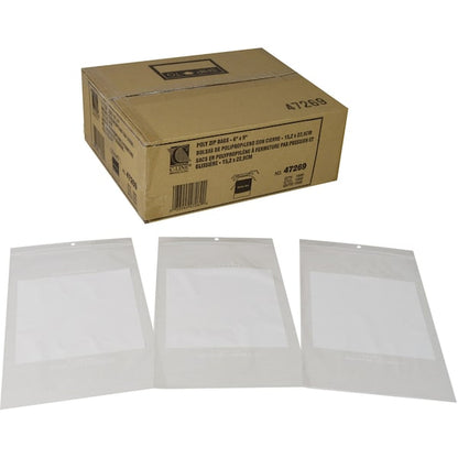 6" x 9" Reclosable Write-On Bags, PK 1000