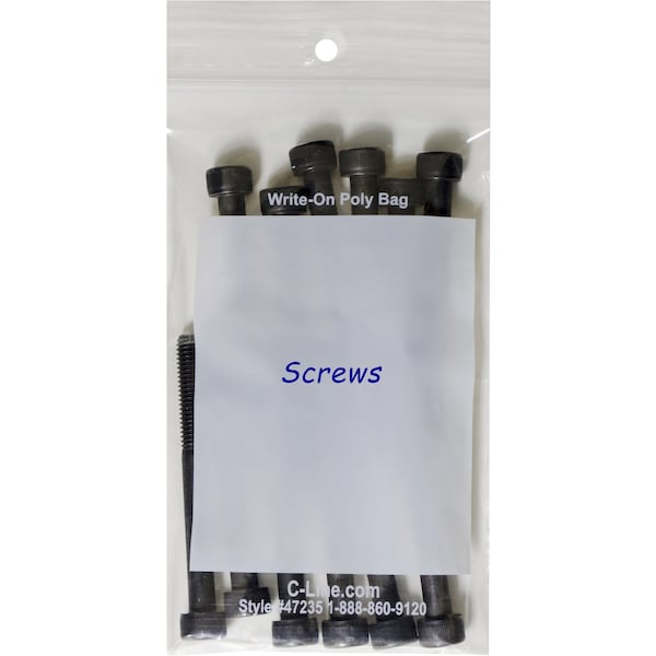3" x 5" Reclosable Write-On Bags, PK 1000