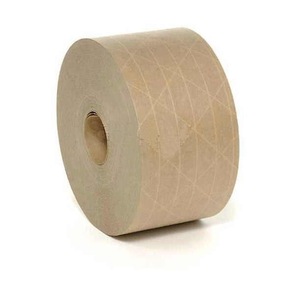 Fiberglass Reinforced Water Activated Tape, 70mm x 375', 5 Mil, Tan