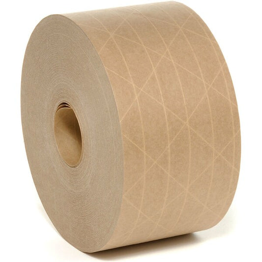 Hi Tech Reinforced Water Activated Tape, 5 Mil, 3 x 450', Tan
