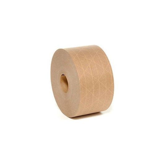 Heavy-Duty Reinforced Water Activated Kraft Tape 3 x 375' Tan