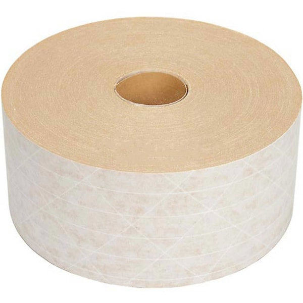 Reinforced Water Activated Kraft Tape, Light Duty, 3 x 375', White