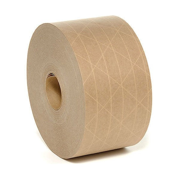 Reinforced Water Activated Kraft Tape, Light Duty, 2-3/4 x 450', Tan
