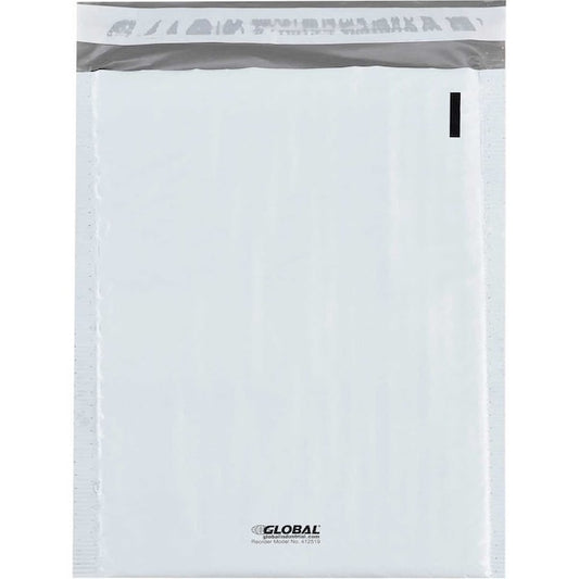 #1 Bubble Lined Poly Mailers, 7-1/4W x 12L, White, 100PK