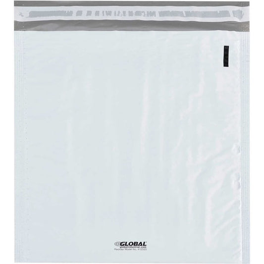 #2 Bubble Lined Poly Mailers, 8-1/2W x 12L, White, 100PK