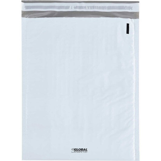 #3 Bubble Lined Poly Mailers, 8-1/2W x 14-1/2L, White, 100PK
