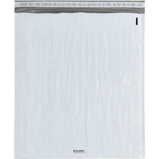 #7 Bubble Lined Poly Mailers, 14-1/4W x 20L, White, 50PK