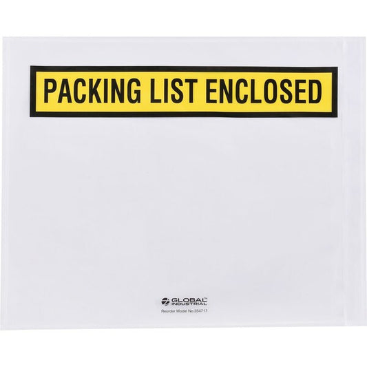 Panel Face Envelopes, Packing List Enclosed, 12L x 10W, Yellow, 500PK