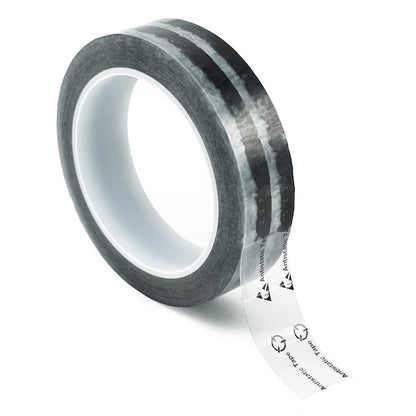 ESD Anti-Static Packaging Tape with ESD Symbol, 1 In. Wide x 36 Yards Long, Clear
