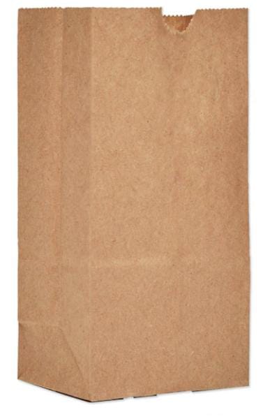 Paper Bags, 30 lbs Cap., #1, 3.5"w x 2.38"d x 6.88"h, Kraft, PK500