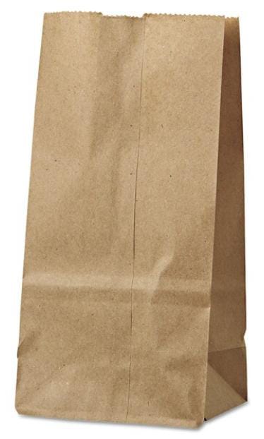 Paper Bags, 30 lbs Cap., #2, 4.31"w x 2.44"d x 7.88"h, Kraft, PK500