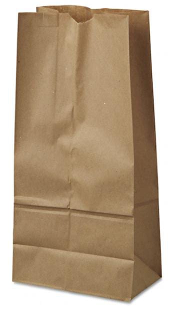 Paper Bags, 40 lbs Cap., #16, 7.75"w x 4.81"d x 16"h, Kraft, PK500