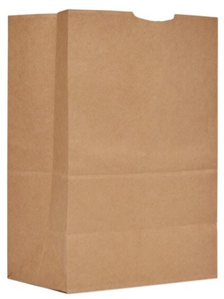 Paper Bags, 52 lbs Cap., 1/6 BBL, 12"w x 7"d x 17"h, Kraft, PK500