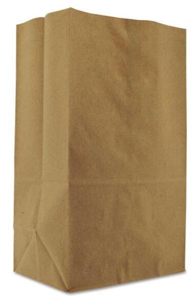 Paper Bags, 57 lbs, 1/8 BBL, 10.13"w x 6.75"d x 14.38"h, Kraft, PK500