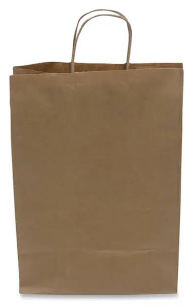 Paper Bags, Standard-Duty, Natural Kraft, 250 PK