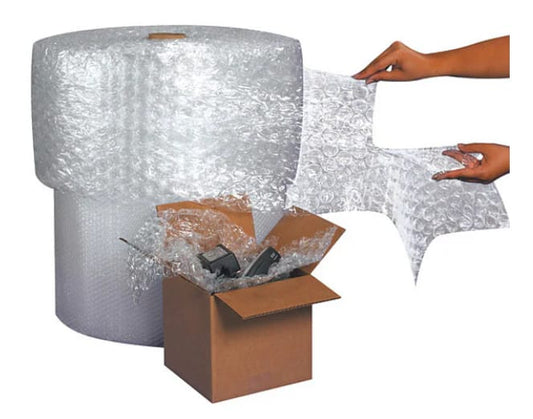 Perforated Air Bubble Rolls, 5/16" x 12" x 375', Clear, 4/Bundle