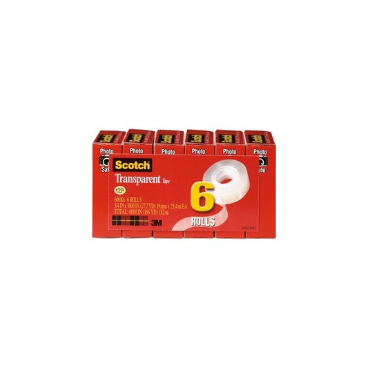 Tape, Rl, Trans, 34X1000, 6PK