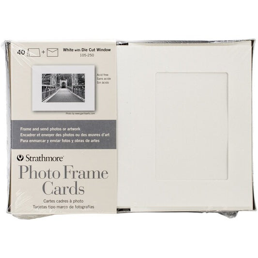 Cards & Envelopes 5 in. x 6.875 in. White W/Die Cut Window, 40PK
