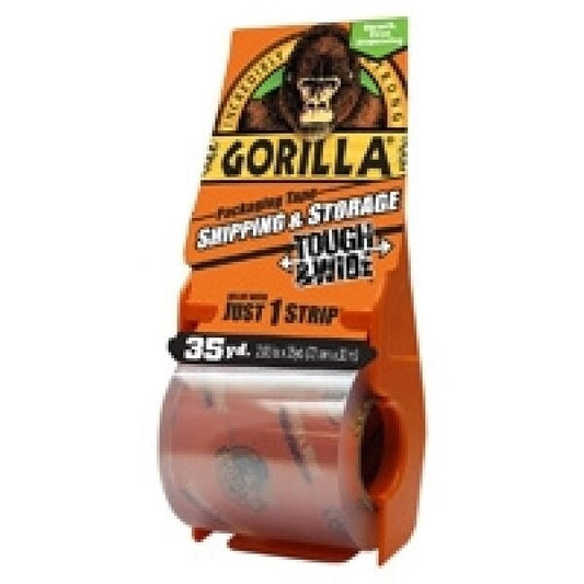Gorilla Packaging Tape, 35 yd L, 3 in W, Clear