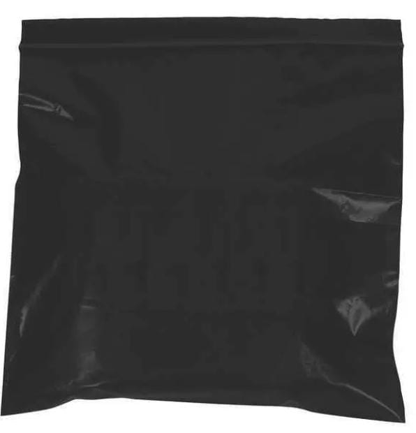 Reclosable 2 Mil Poly Bags, 2" x 3", Black, 1000/Case