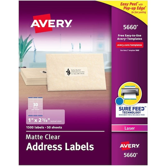 Label, Ezpeel, Laser, 1X2.6, Cl 1500PK