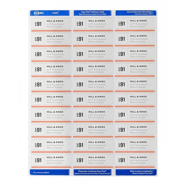 Label, Ezpeel, Lsr, 1X2.6, We 3000PK