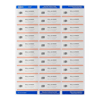 Label, Ezpeel, Lsr, 1X2.6, We 3000PK