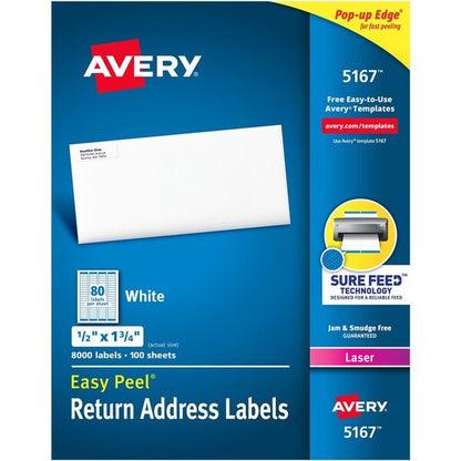 Label, Ezpeel, Lsr, 1/2X1.75 8000PK
