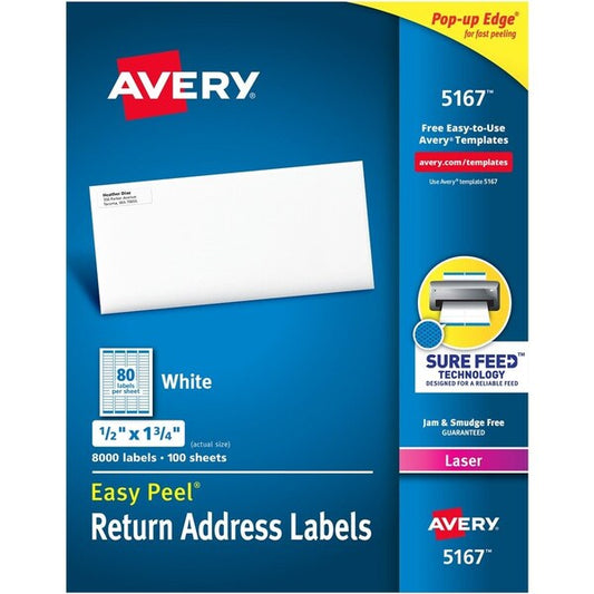 Label, Ezpeel, Lsr, 1/2X1.75 8000PK
