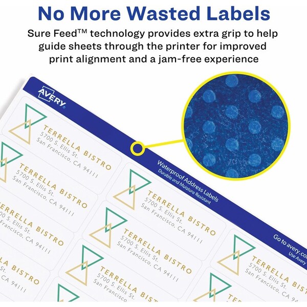 Label, Wthrprf, Address, 1.3X4 700PK