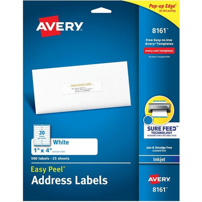 Label, Ezpeel, Inkjt, 1X4, We 500PK