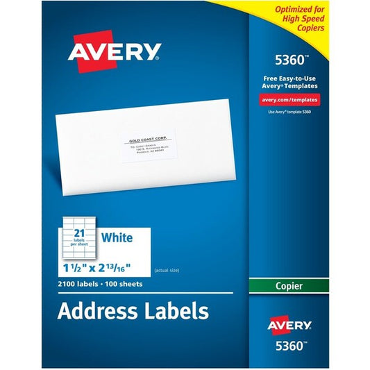 Label, Copier, 1.5X2.8, We 2100PK
